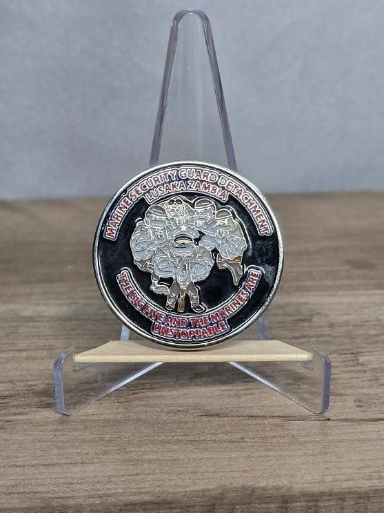 **Super Rare** Marine Security Guard (MSG) Lusaka Zambia Challenge Coin