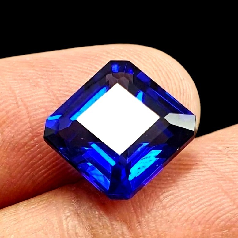 Natural Asscher Cut Kashmiri BLUE Sapphire 9.25 Ct Certified Loose Gemstone Natural Asscher Cut Kashmiri BLUE Sapphire 9.25 Ct Certified Loose Gemstone