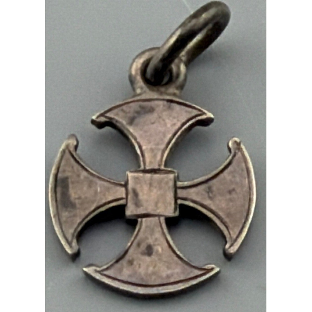 Vintage Charm English Sterling Silver Canterbury Cross Pendant Hallmarked 3/4