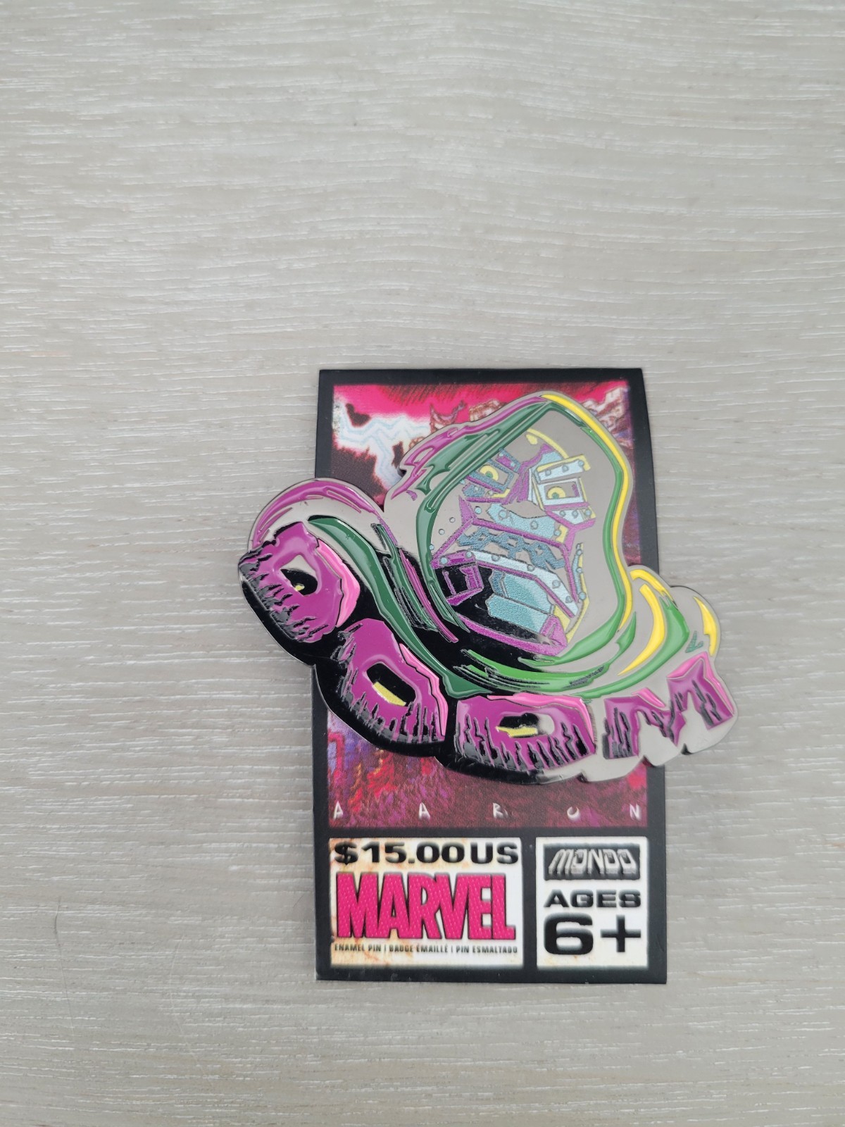 Mondo 2026 SDCC exclusive Dr. Doom enamel pin - Aaron Conley Comic-Con Marvel NM