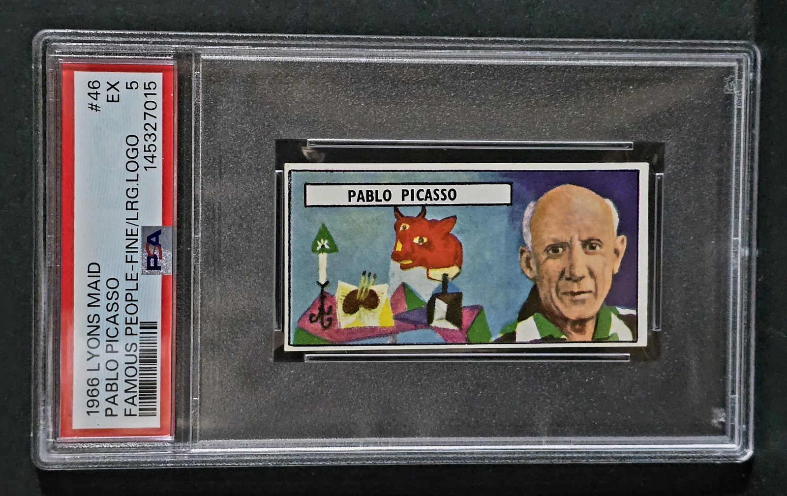 1966 🔵 PSA 5 Pablo Picasso Lyons Maid Famous People-FINE/LRG LOGO