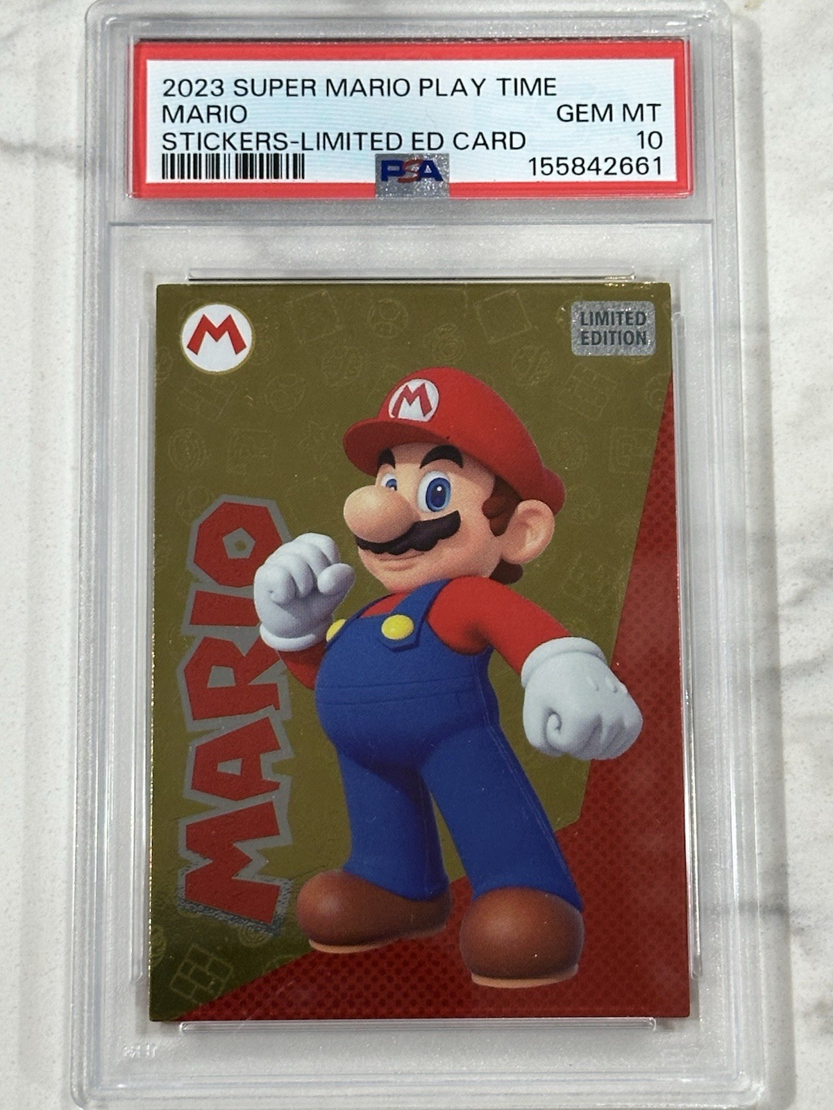 2023 Panini Sticker Super Mario Play Time Gold Limited Edition Psa 10 Rare 🔥 2023 Panini Sticker Super Mario Play Time Gold Limited Edition Psa 10 Rare 🔥