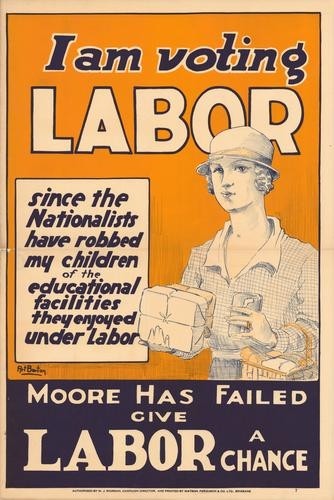 Vintage Labor Political Poster c1930s - New 24x36” Retro Style