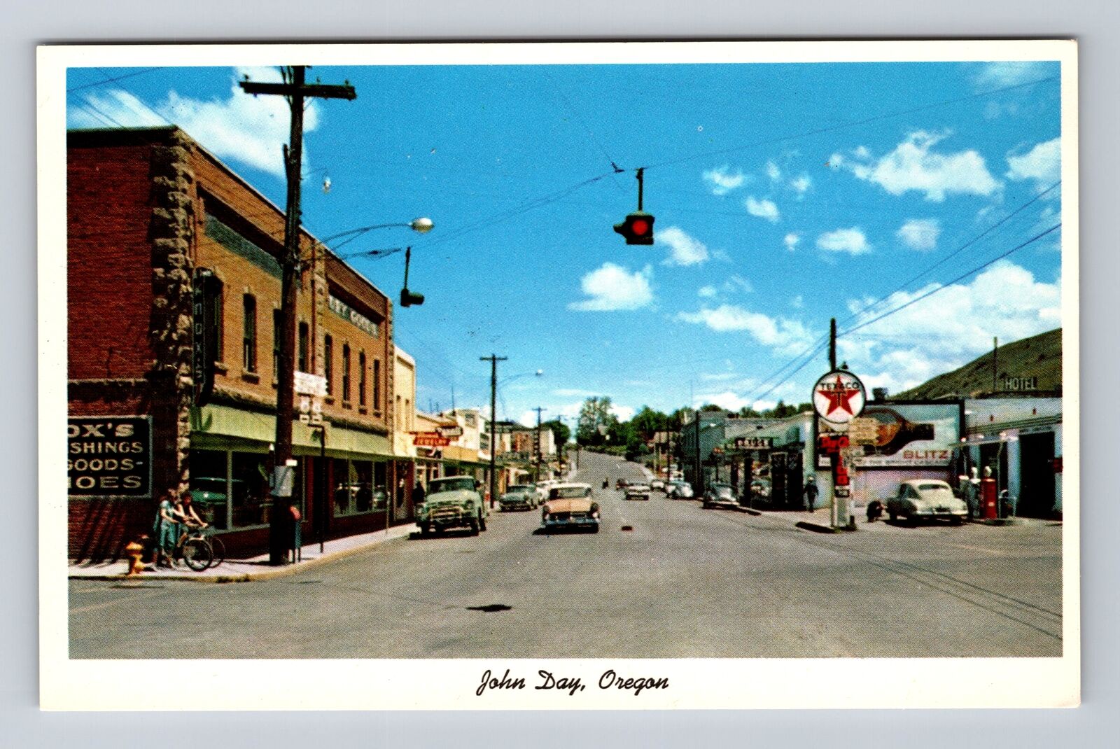 John Day OR-Oregon, City Area Street, Antique, Vintage Postcard