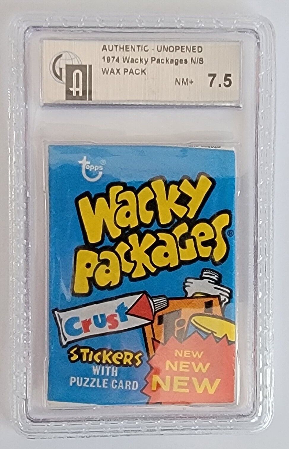1974 WACKY PACKAGES 7TH SERIES UNOPENED PACK GRADED GAI 7.5  NM+