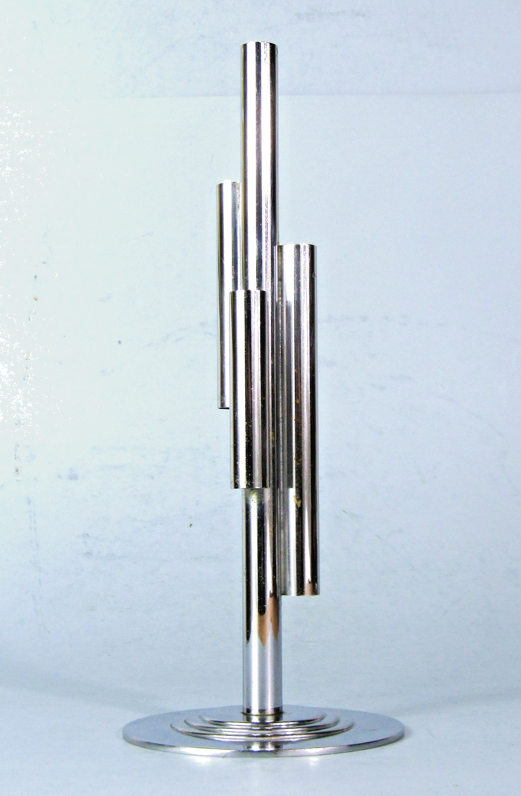 Chase Chrome Skyscraper Bud Vase 1930\'s Art Deco Modernist Machine Age Decor