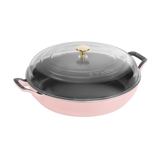 Staub Heritage All Day Pan 3.5 Quart with Domed Glass Lid Enameled Cast Iron Staub Heritage All Day Pan 3.5 Quart with Domed Glass Lid Enameled Cast Iron