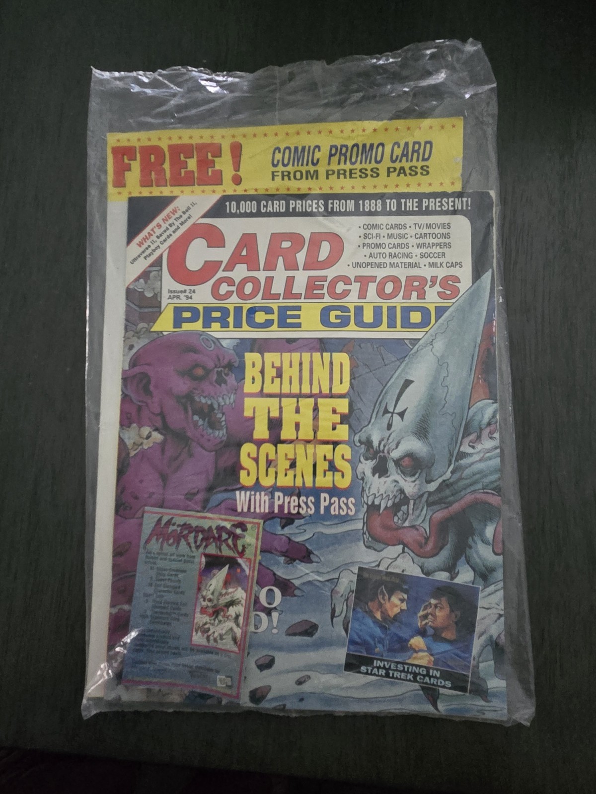 1994 Card Collector\'s Price Guide #24 Sealed Press Pass Mordare Promo Card