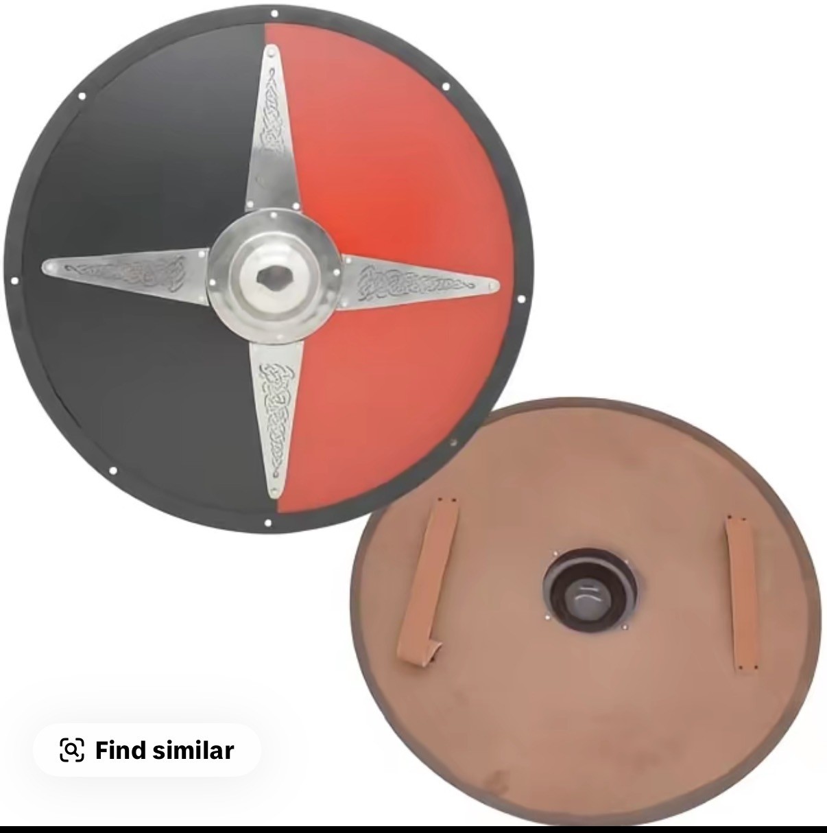 23'' Medieval Warrior Wooden Viking Shield Battle-Worn Shield & Wall Décor