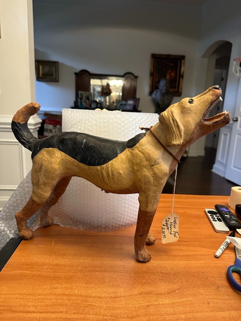 Artistry in Leather 20 inch fox Hound Hansford wrapped in leather