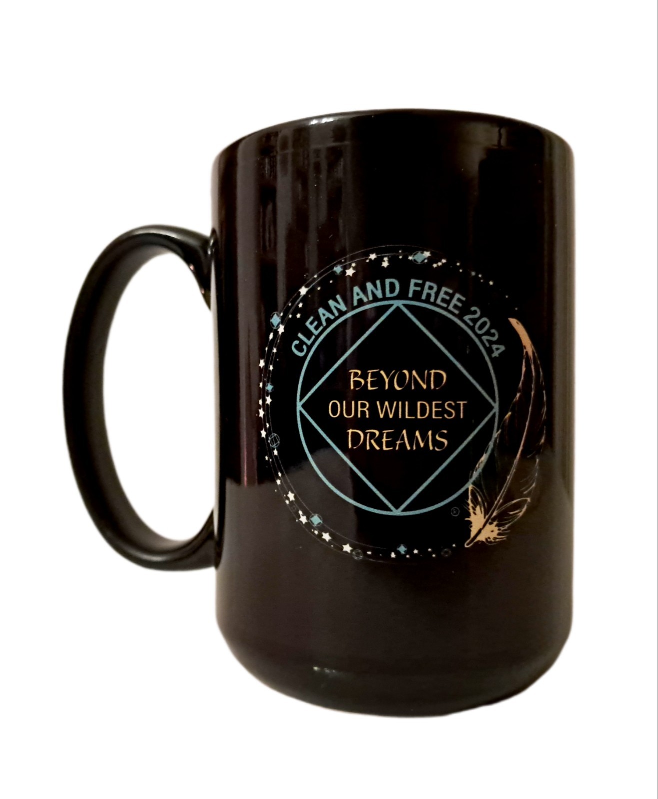 Narcotics Anonymous CLEAN & FREE 2024 Mug Ocean Shores WA Beyond Wildest Dreams