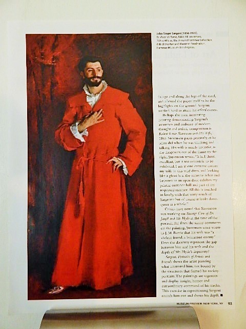 JOHN SINGER SARGENT  ART PIECE VTG ORIG 2015 ADVERTISEMENT