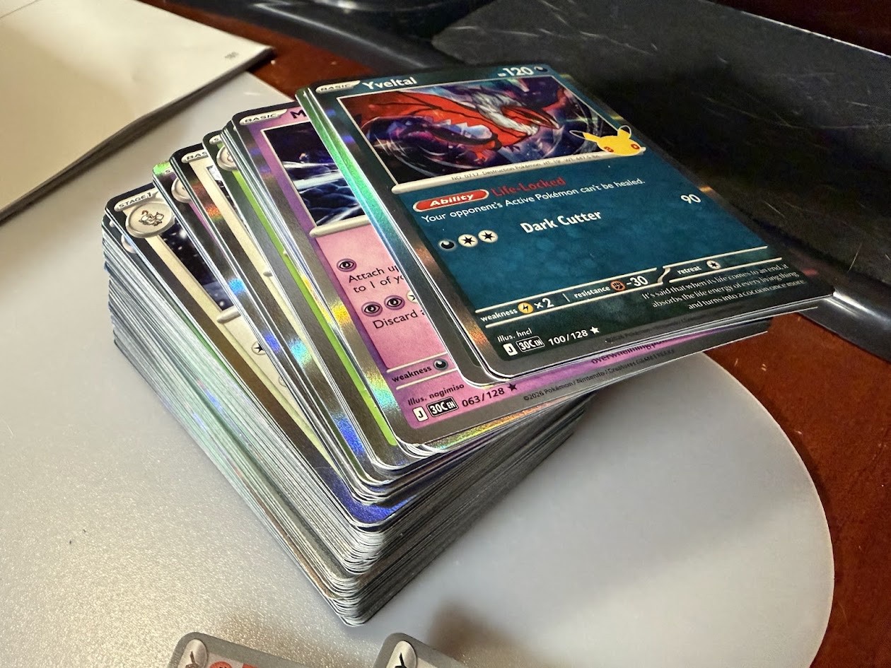 Pokemon 30th Anniversary Bulk Lot 130-140 Cards No Energy or Pikachu