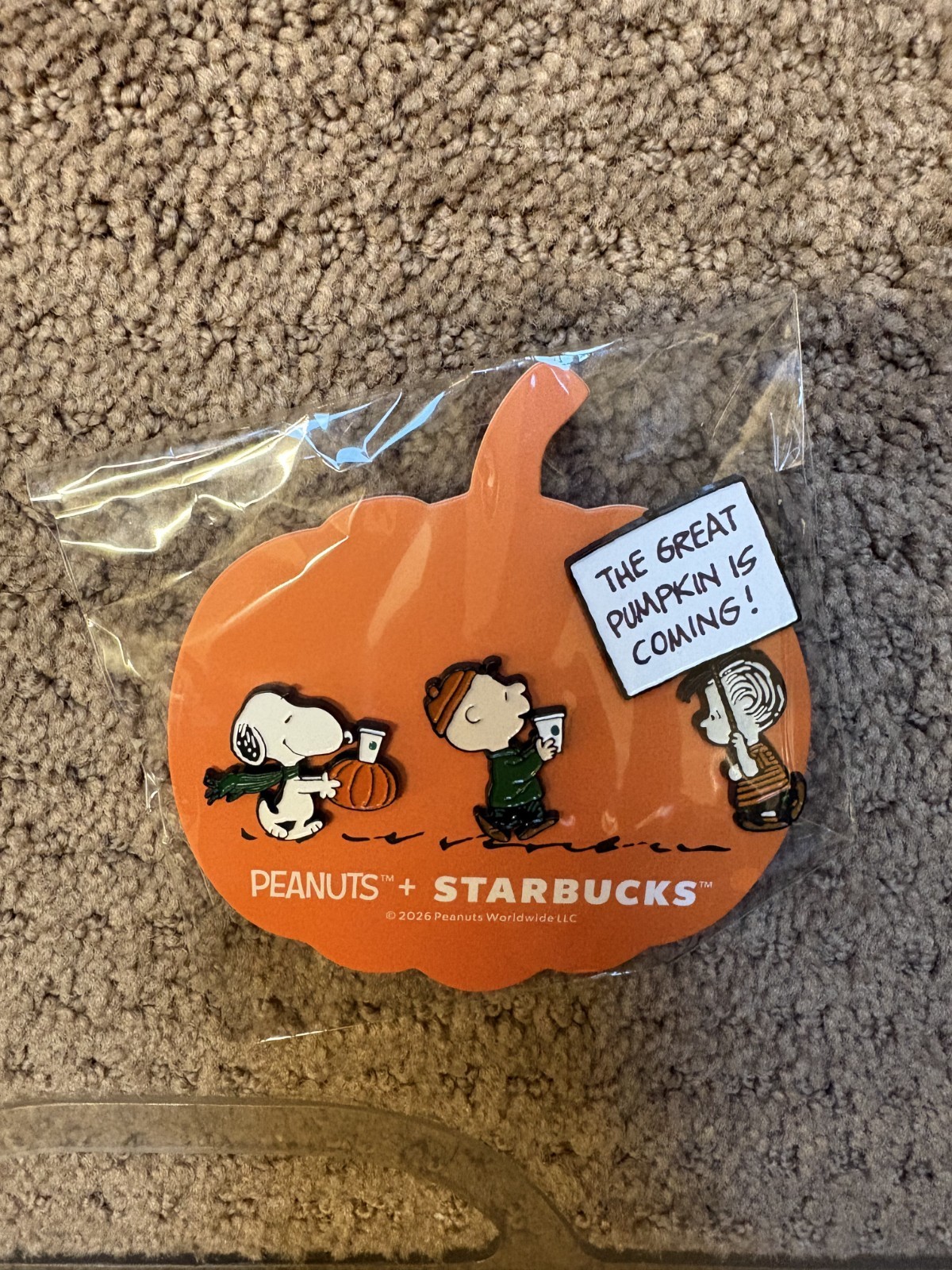 BRAND NEW NEVER OPENED Starbucks Peanuts pins