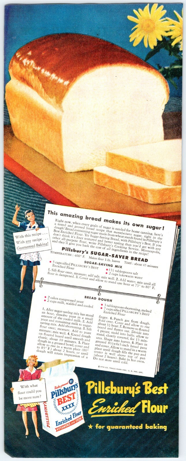 1943 PILLSBURY\'S BEST ENRICHED BREAD Vintage 1940\'s 5\