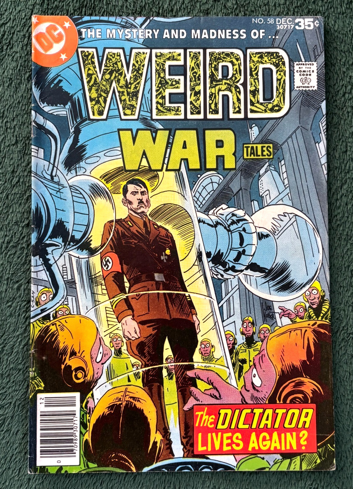 Weird War Tales # 58 (1977) Hitler Swastika Cover Death of Dictator Newsstand VF