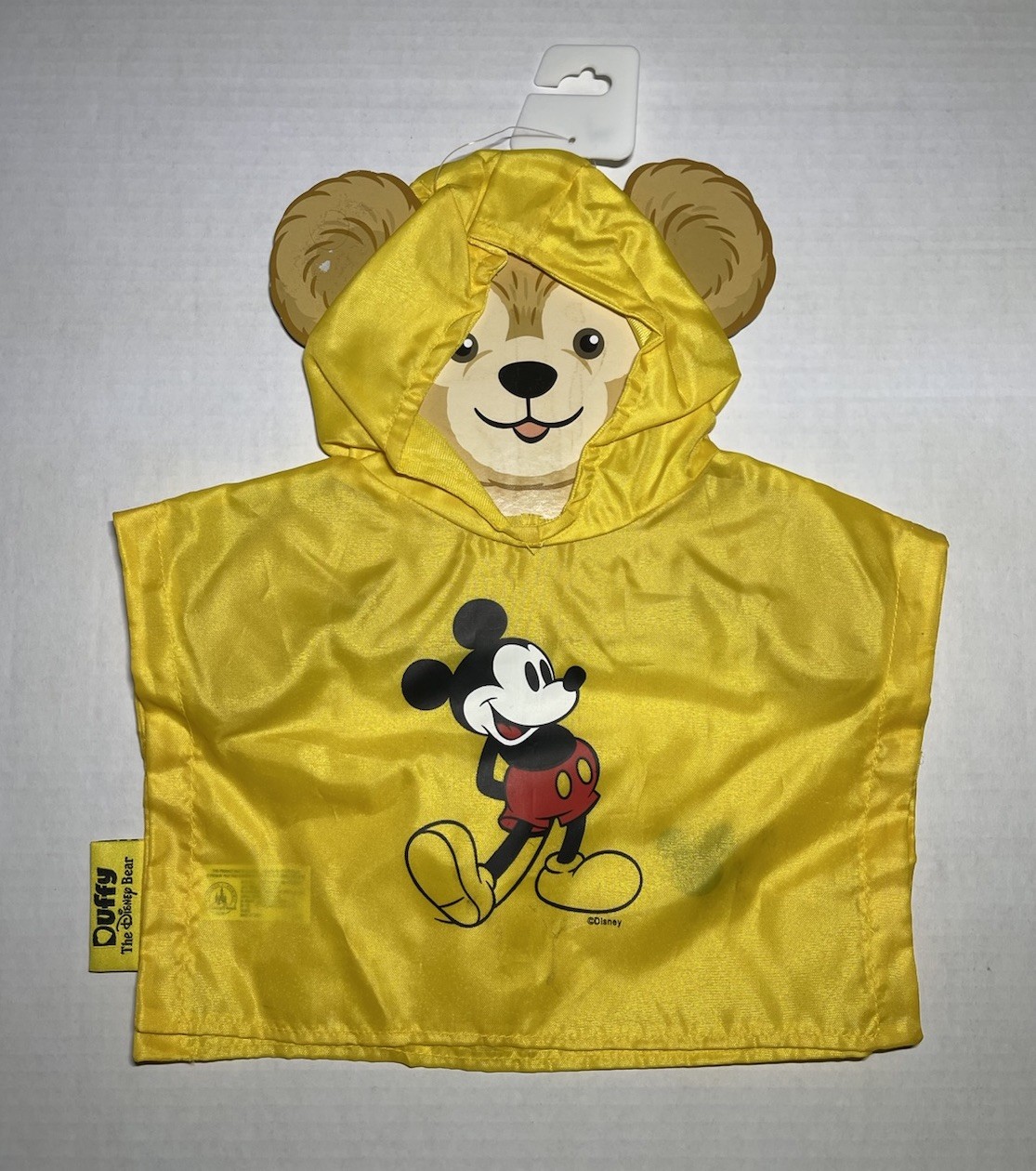 Duffy The Disney Bear 2014 Rain Poncho 17in RARE Plush Outfit Mickey Mouse NWT