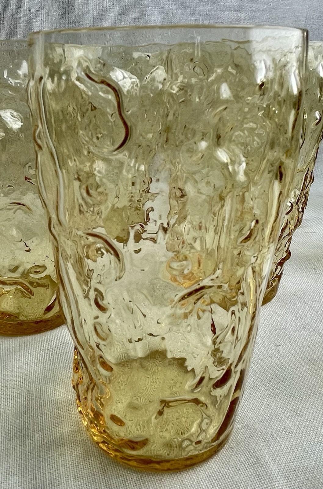 Bryce El Rancho Gold Iced Tea Glasses ~ VTG Set of 10 ~ Flat - 5.5” EXCELLENT