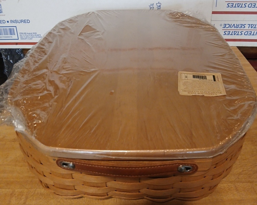 Longaberger All-in-One Basket Set with New Woodcrafts Lid 21x16x6