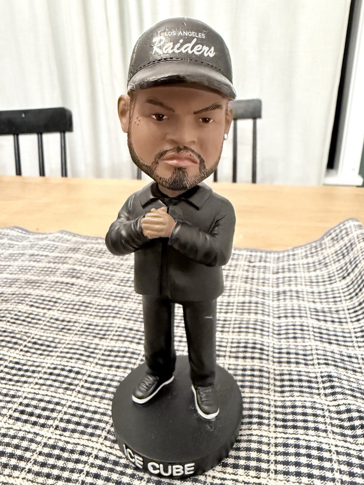 LOS ANGELES RAIDERS NWA Ice Cube Bobblehead CUSTOM 1/1 One Of A Kind