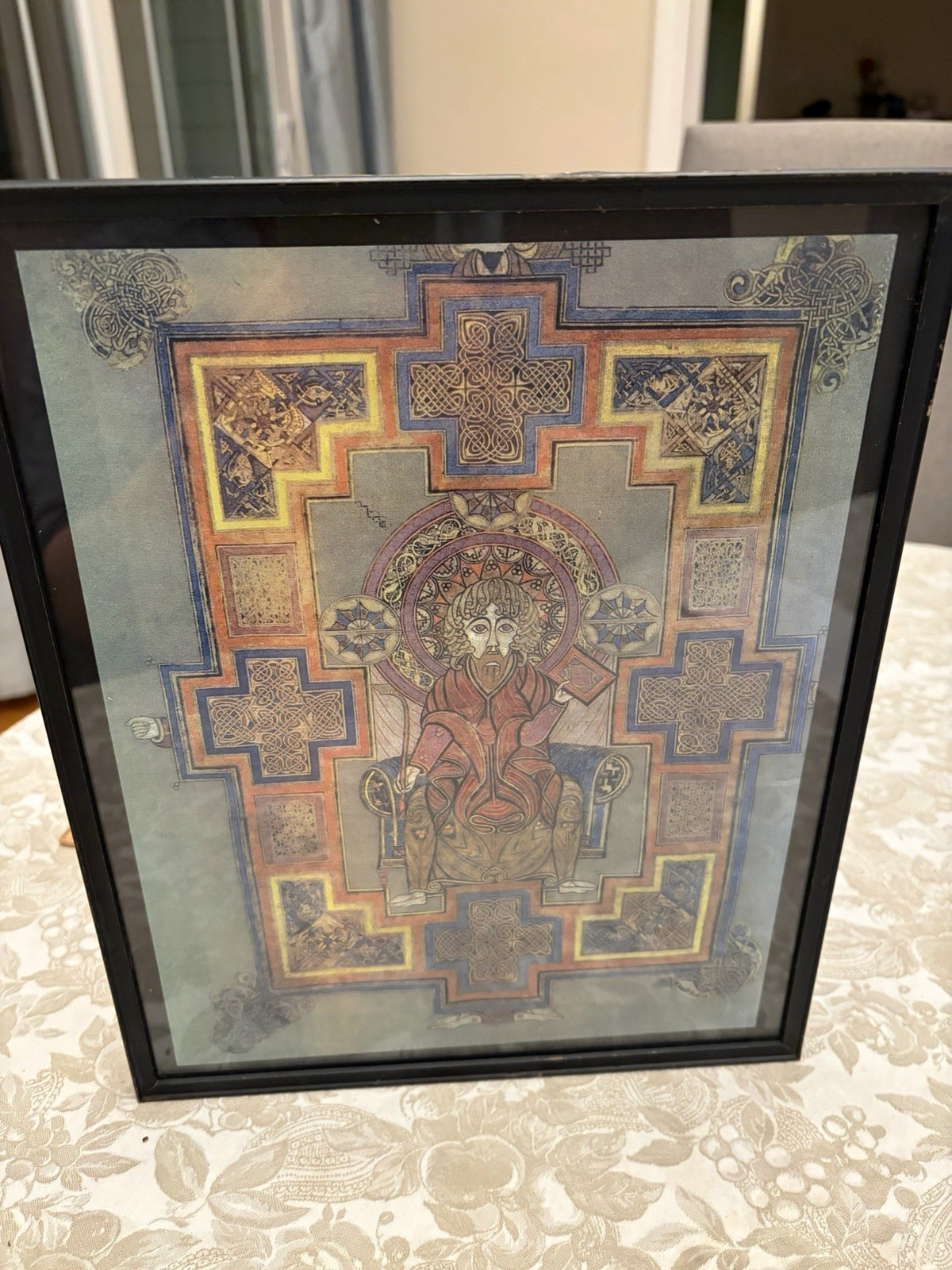 Framed Book of kells Portrait Saint John 9.8”x12”