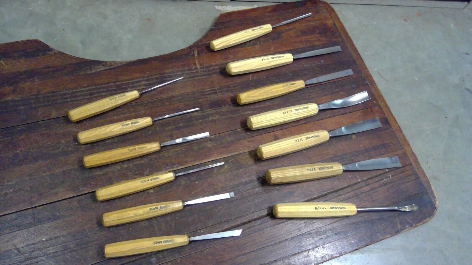 Pfeil Swiss Made - Wood Carving Chisel Set of 13 NICE