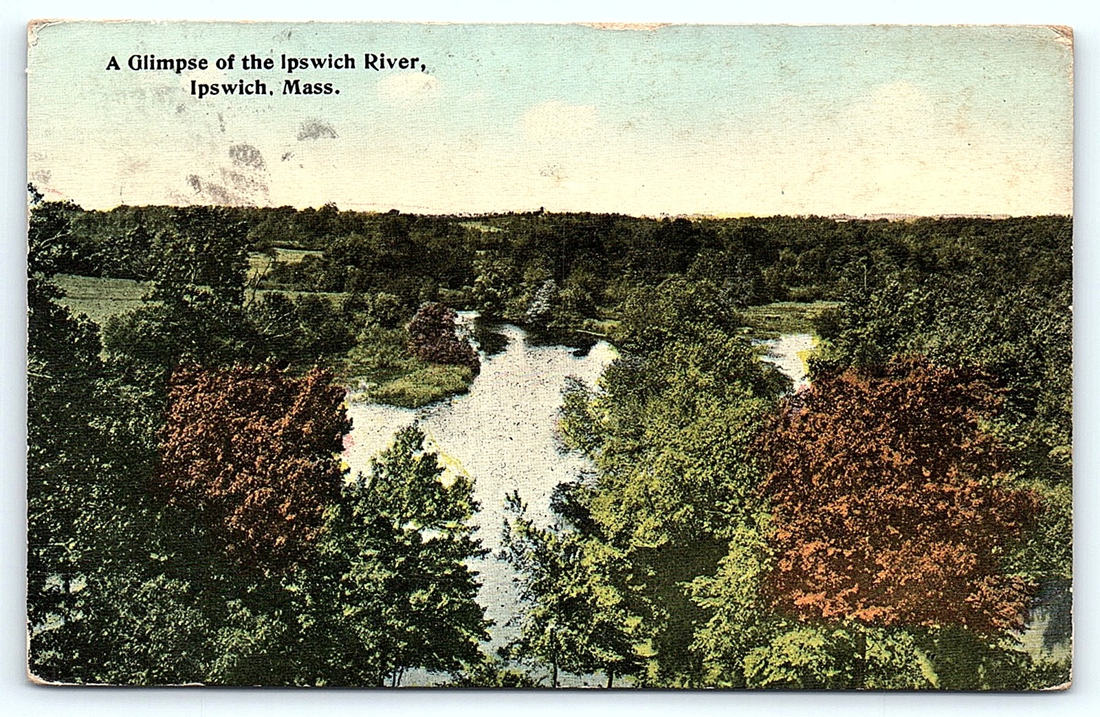 Postcard: A Glimpse of the Ipswich River, Ipswich, Mass.