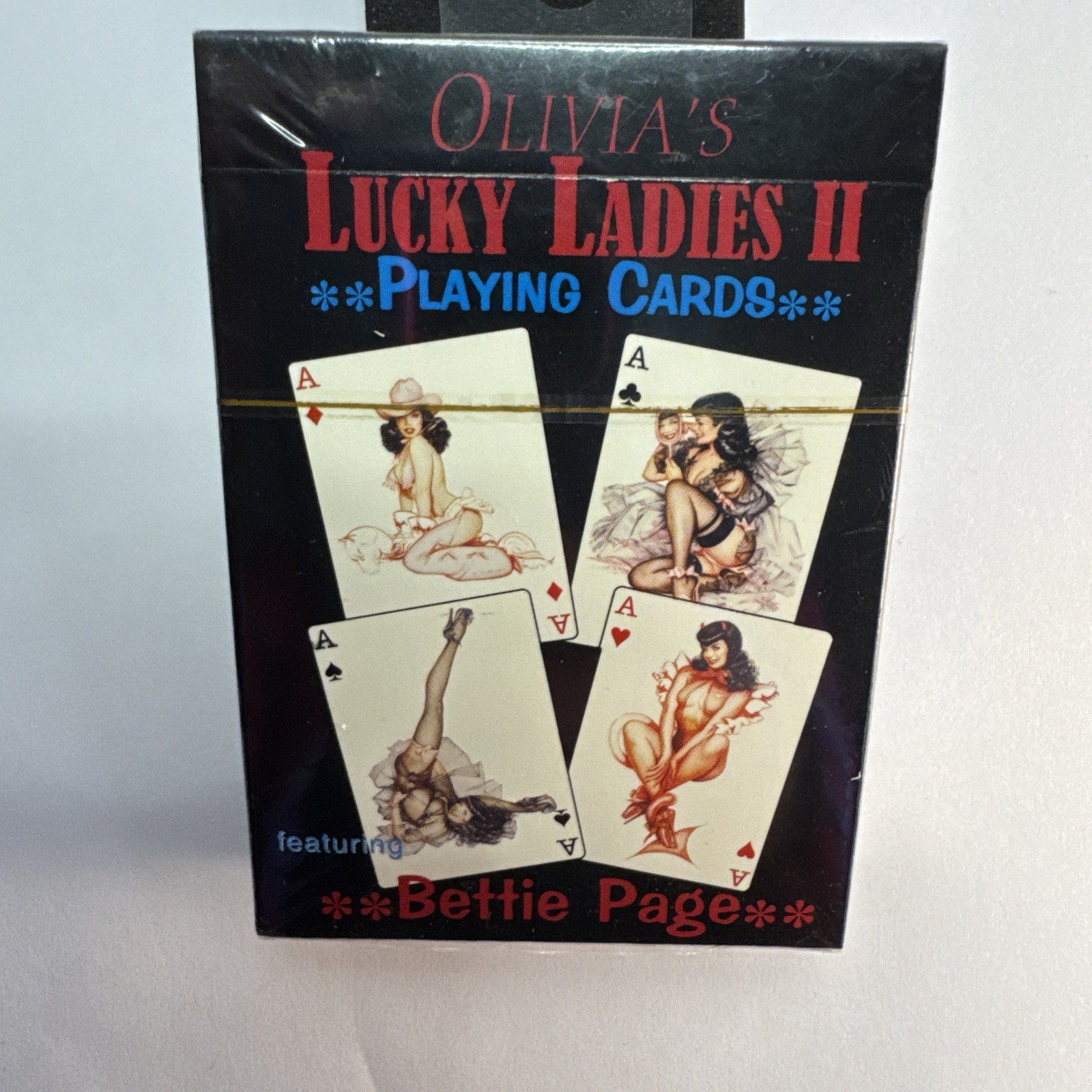 Olivia\'s Lucky Ladies II Playing Cards - 53 paintings of Bettie Page - New 