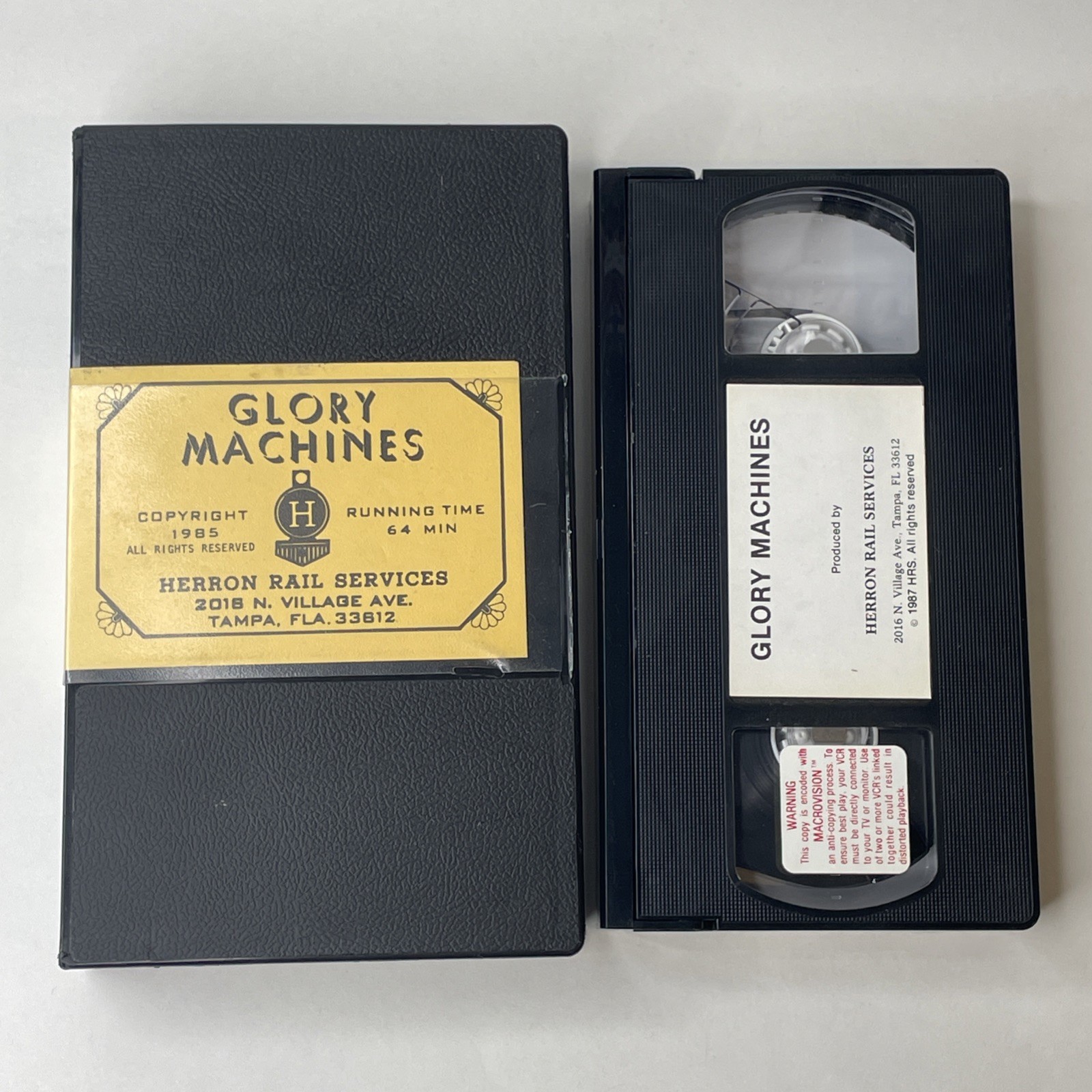 Vintage 1985 Herron Rail Services Glory Machines VHS Railroad Train Video RARE