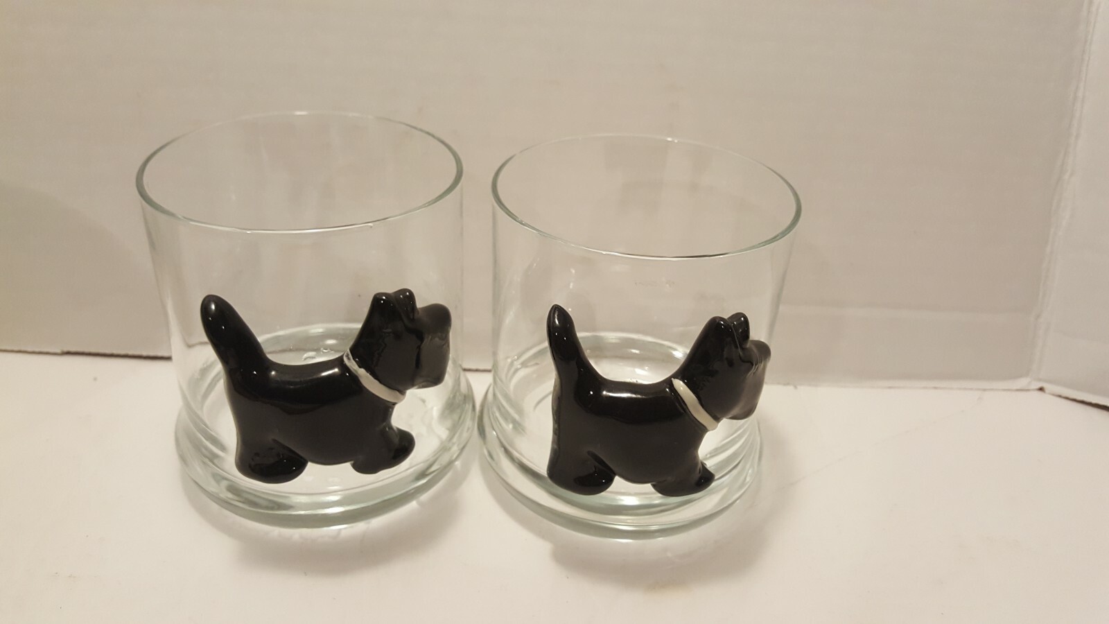 SCOTTISH TERRIER SCOTTIE SCOTTY DOG GLASSES TUMBLERS (2)