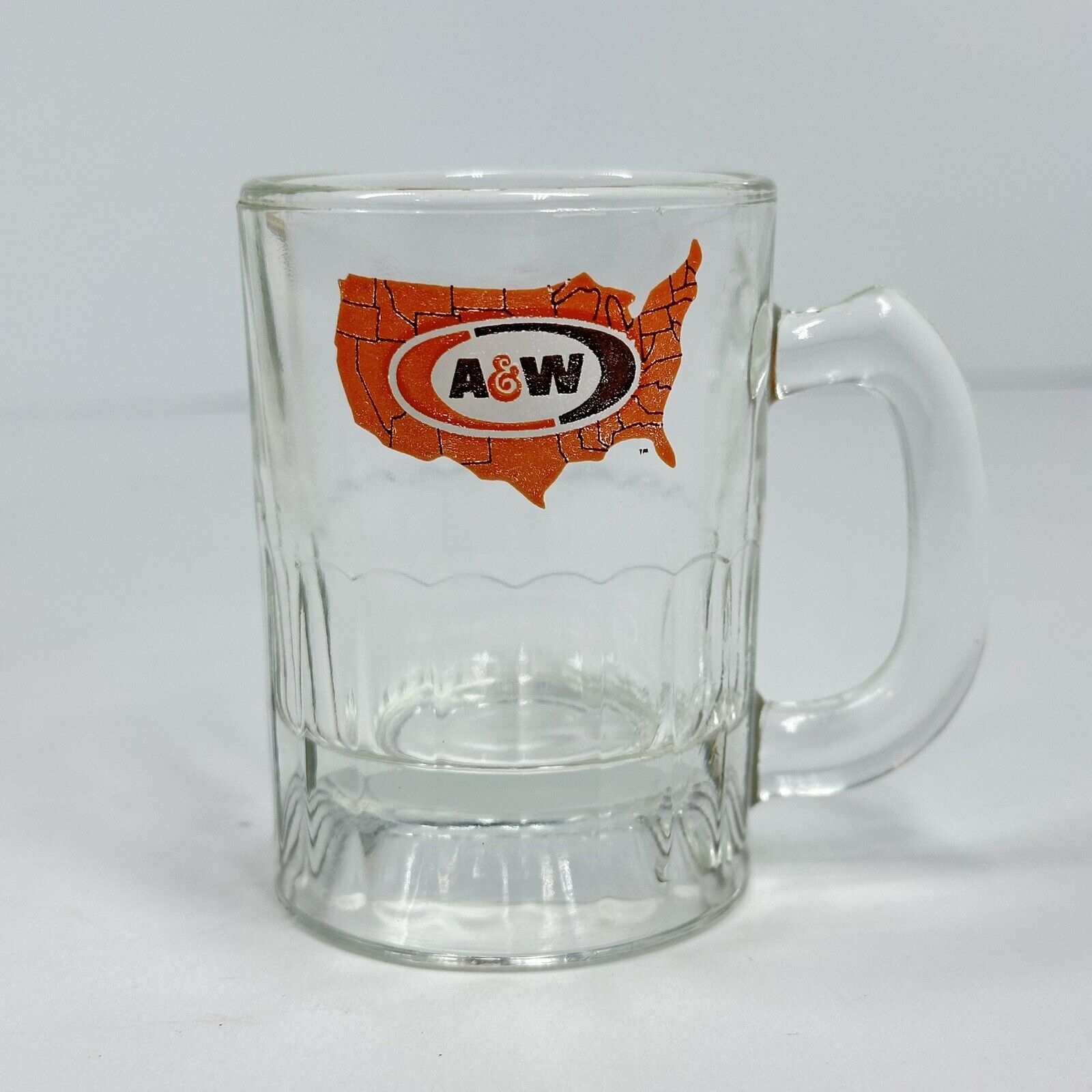 Vintage A&W Root Beer Mini Baby Mug Oval Logo AW Original Authentic 3 1/4” Tall