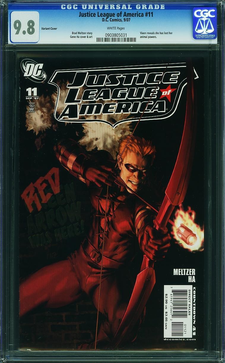 Justice League of America #11 CGC 9.8 2007 DC (Variant Cover) Vixen/Red Arrow