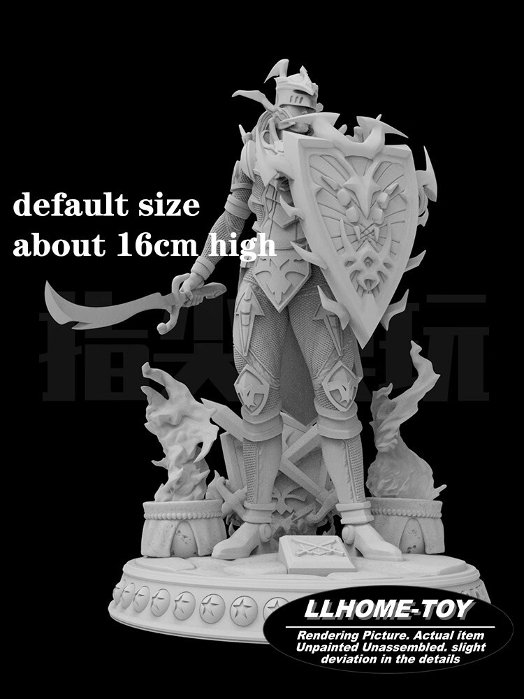 Game HOT Black Luster Soldier Take a weapon Armor Resin 3D Print GK Kit Figure