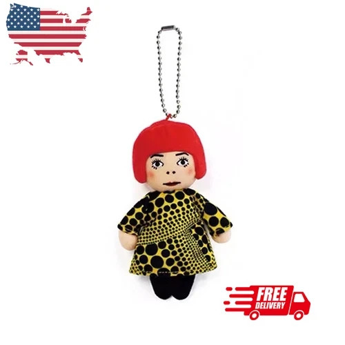 10cm New Yayoi Kusama humanoid Polka-dot No face Man keychain bag hanging