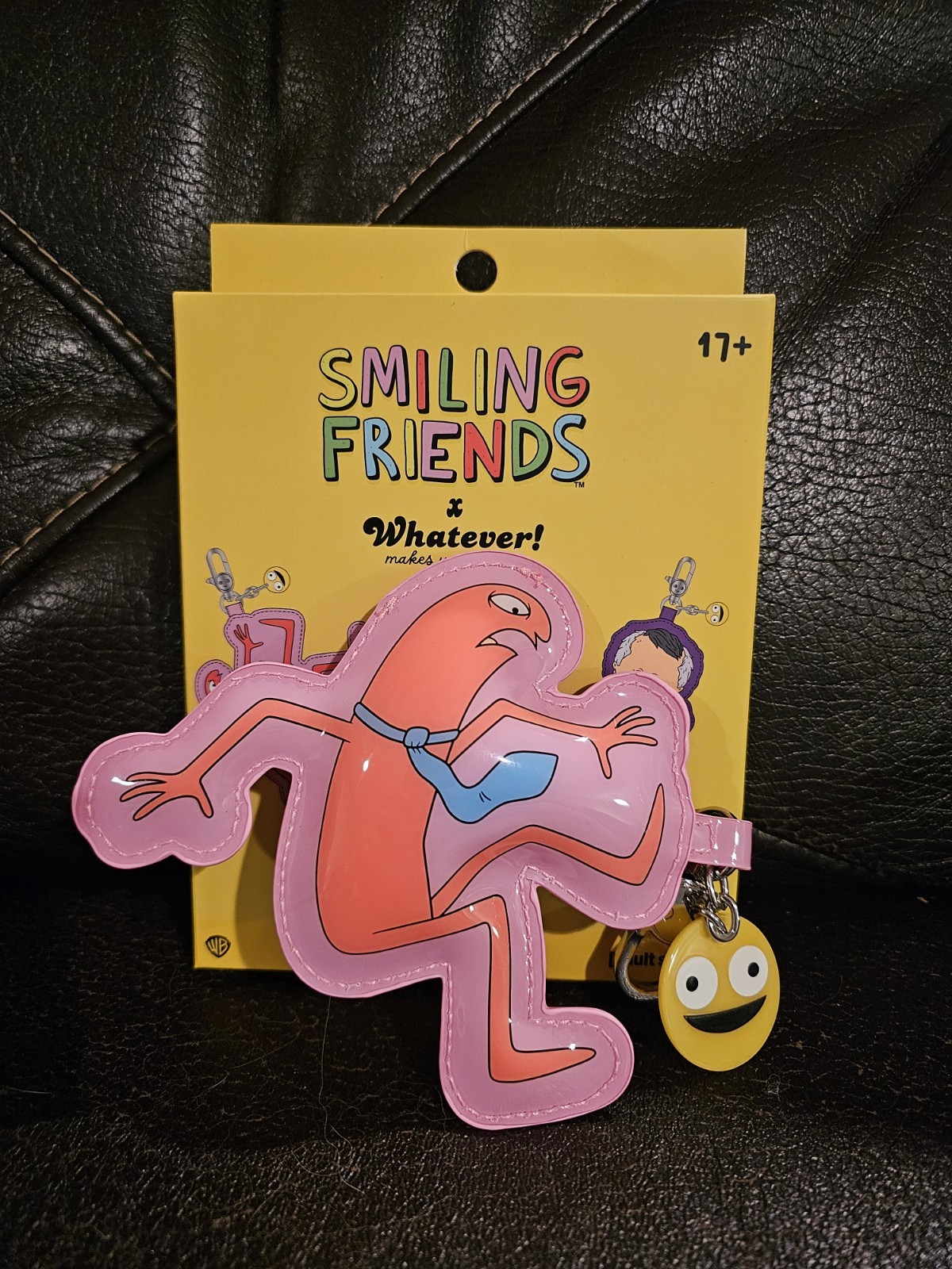 Smiling Friends X Whatever Makes You Happy Padded Bag Charm Allan Red - NEW