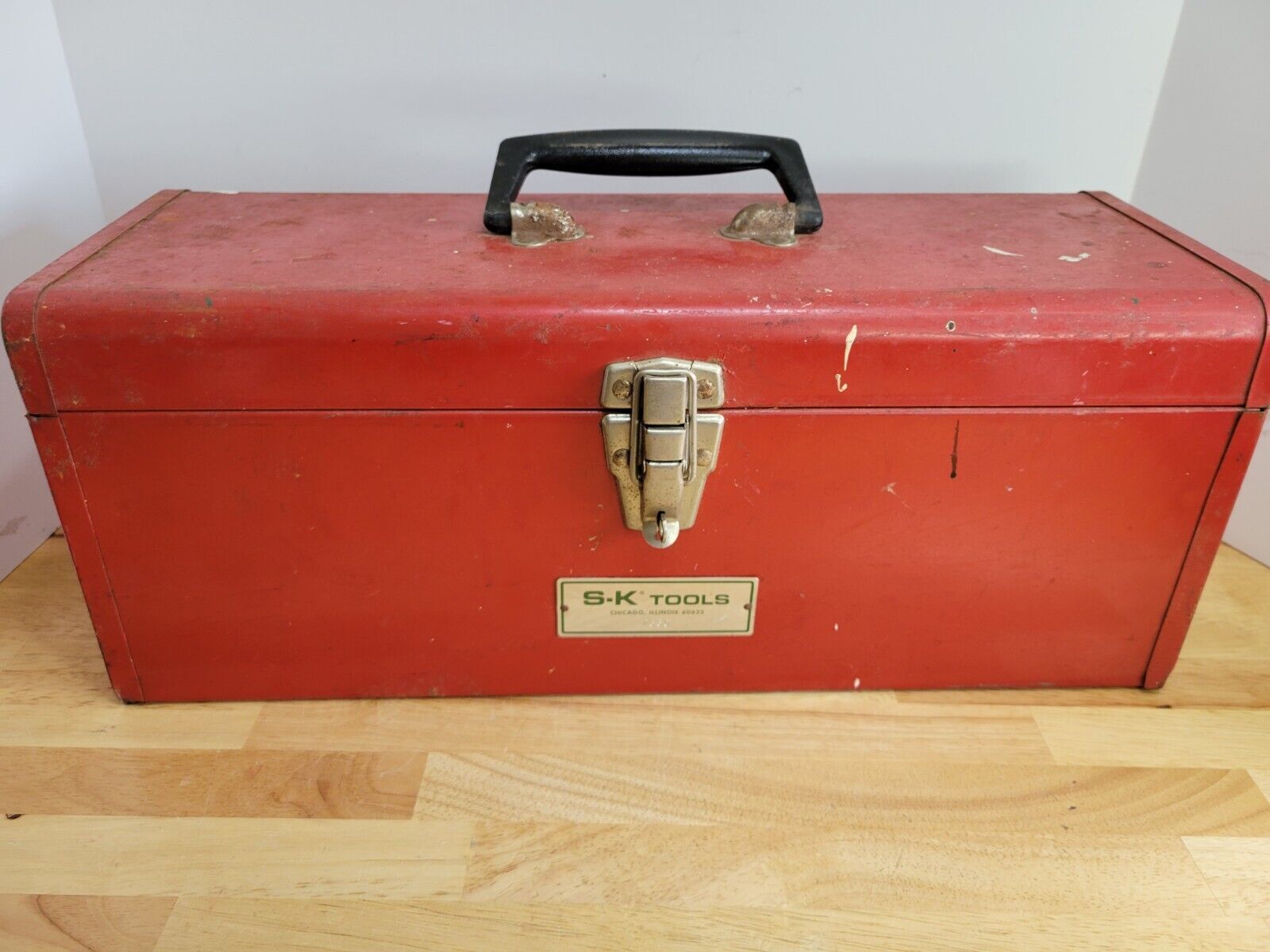 Vintage S-K Tools Toolbox Red Portable with insert 19