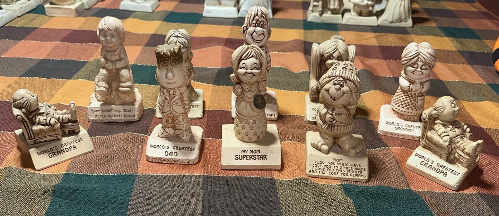 Vintage Russ Berrie Sillisculpts Figurines Lot of 10 Family