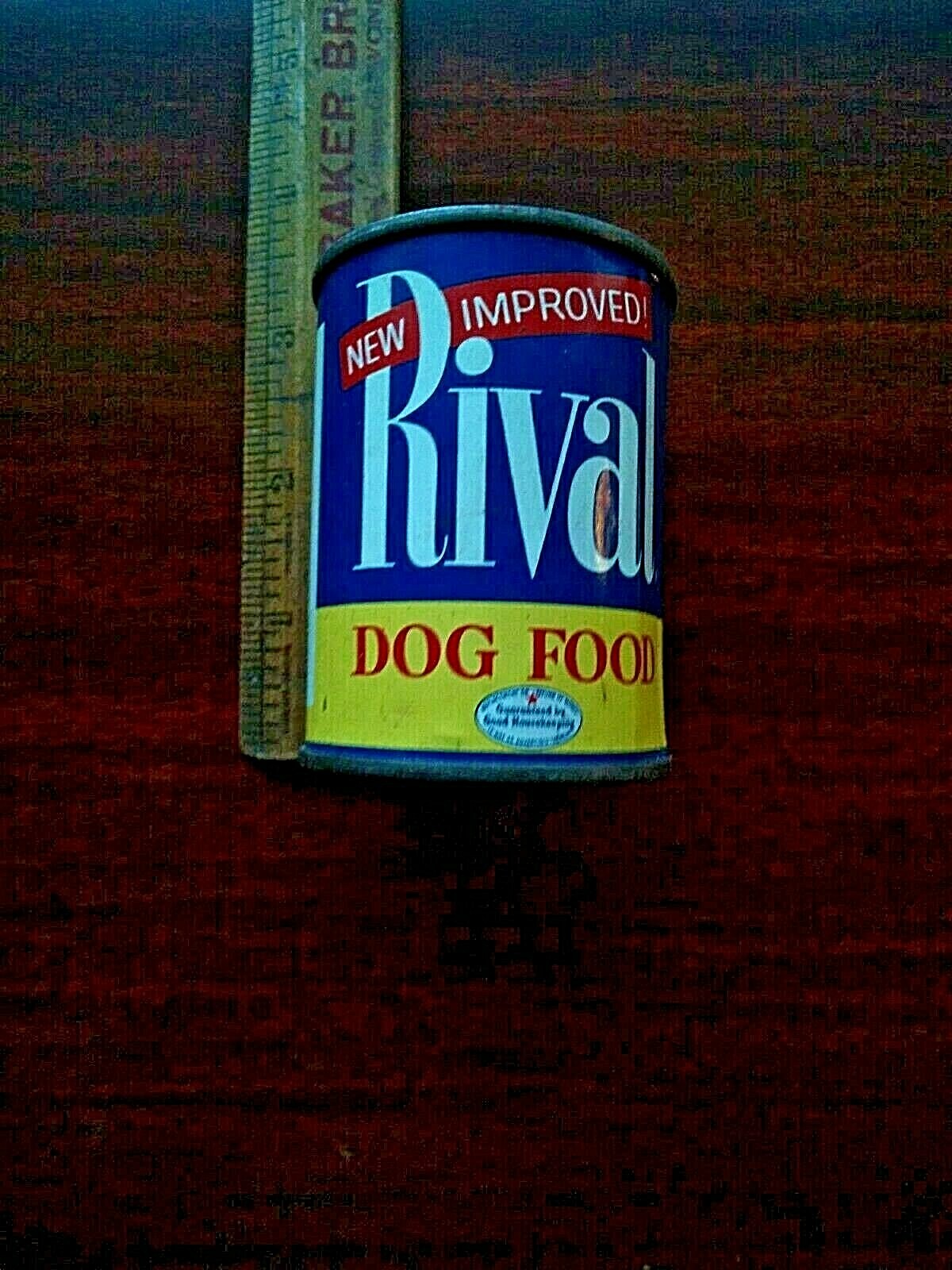 Vintage Metal Coin Bank Advertising Promotional Rival Dog Food