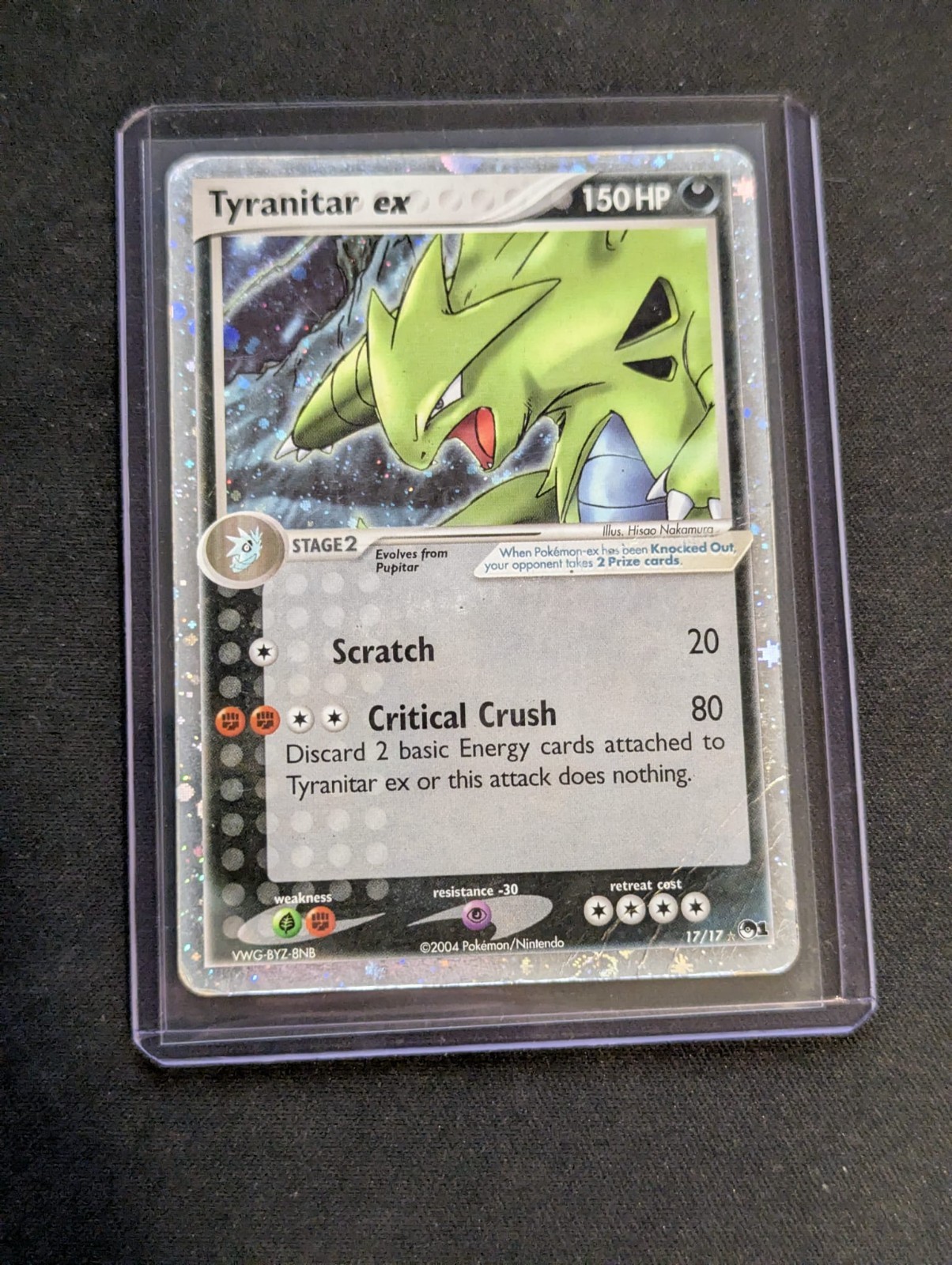 🔥 Tyranitar ex 17/17 – 2004 Pokémon POP Series 1 – Cosmos Holo HP