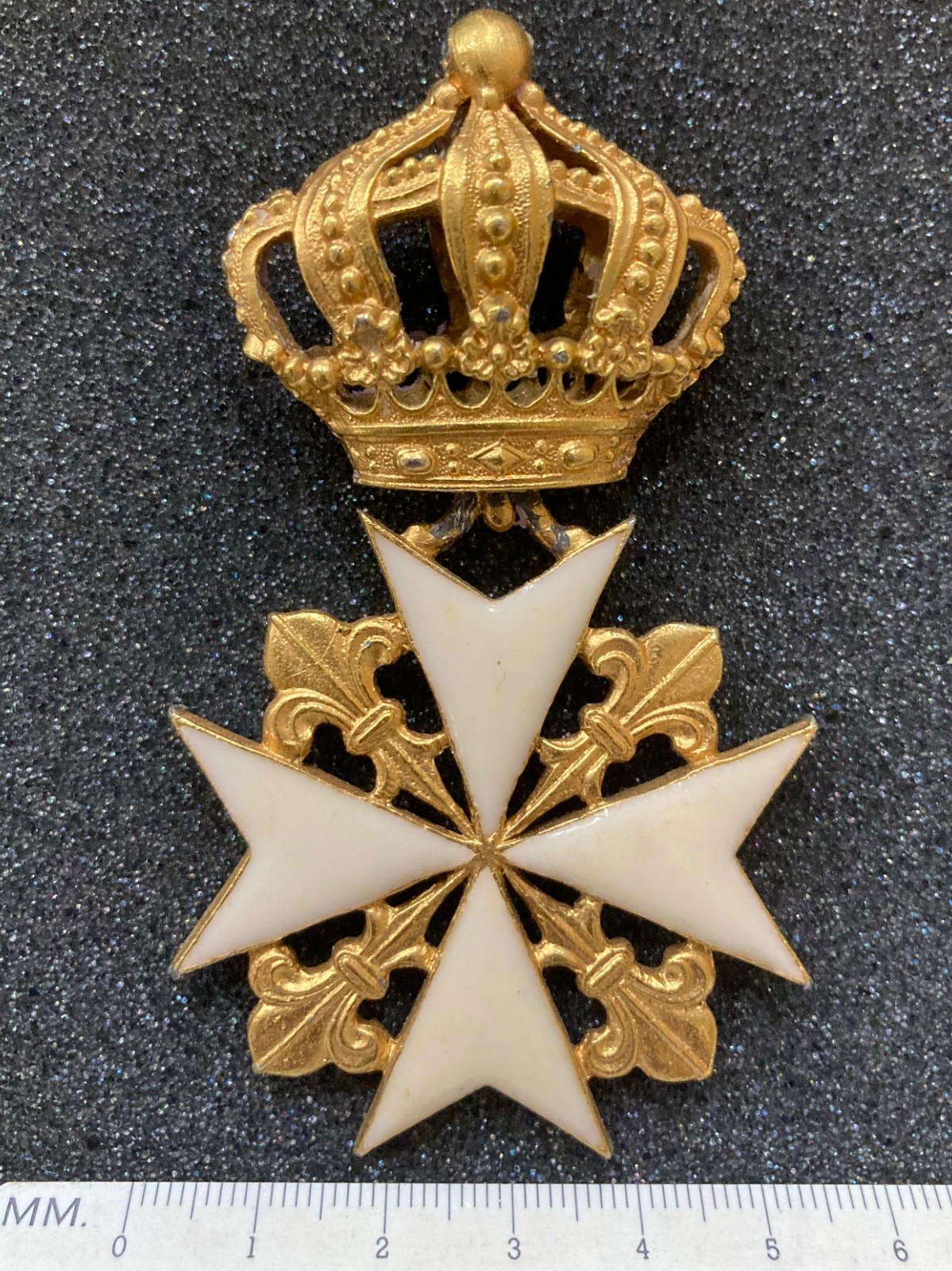 Order of Saint Lazarus - Style Cross (Crowned Maltese Cross) Badge Replica.
