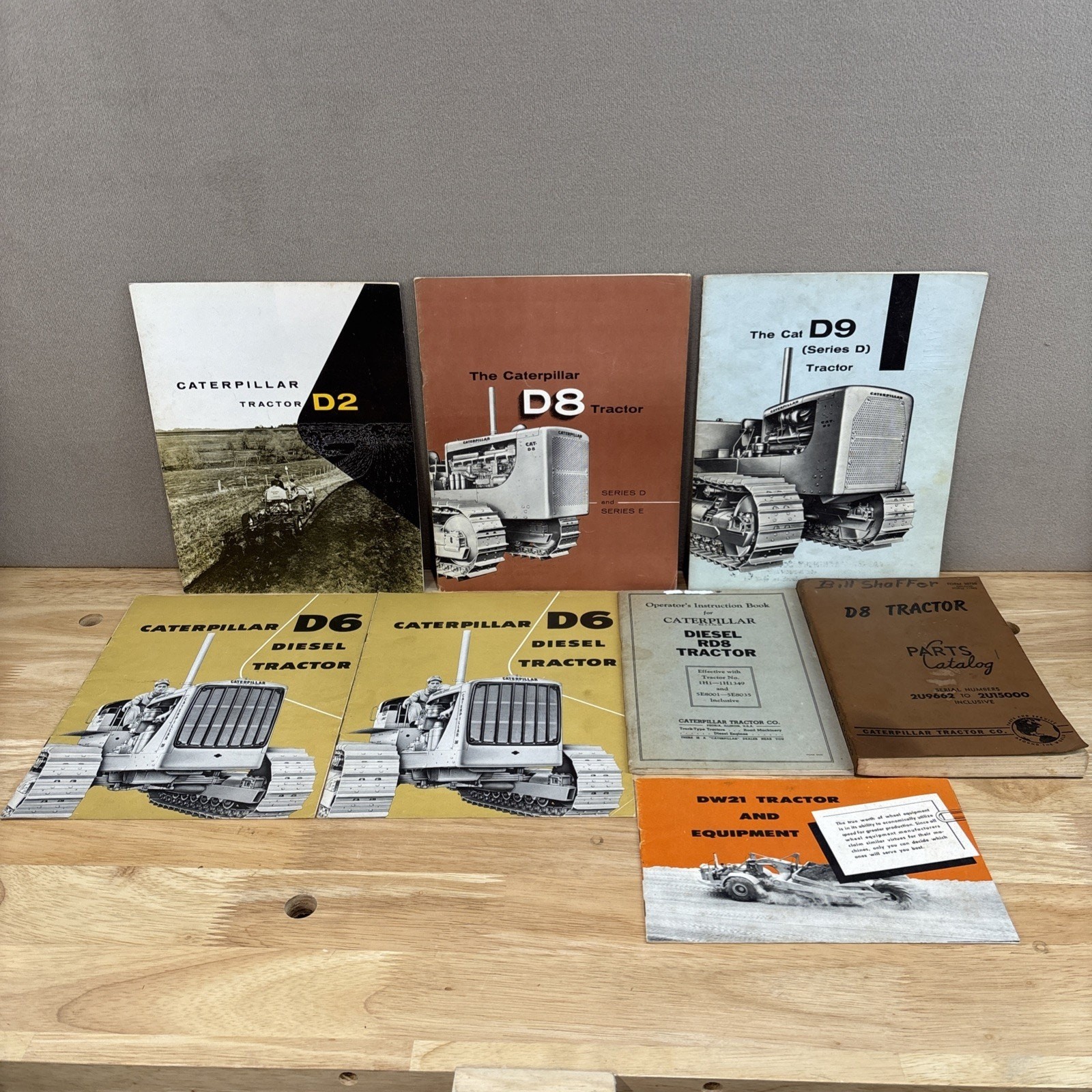 Caterpillar Tractor Brochure Lot 1950s 60s VTG D2 D6 RD8 D7F D8 D9 DW21