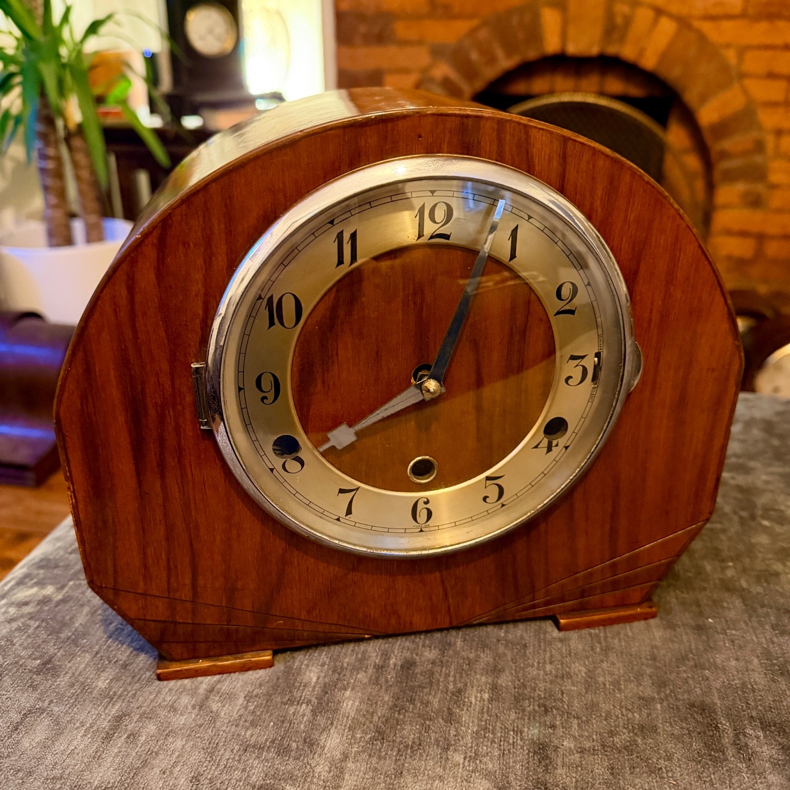 1930s Art Deco Westminster Chiming Mantel Clock Serviced Vintage Mechanical