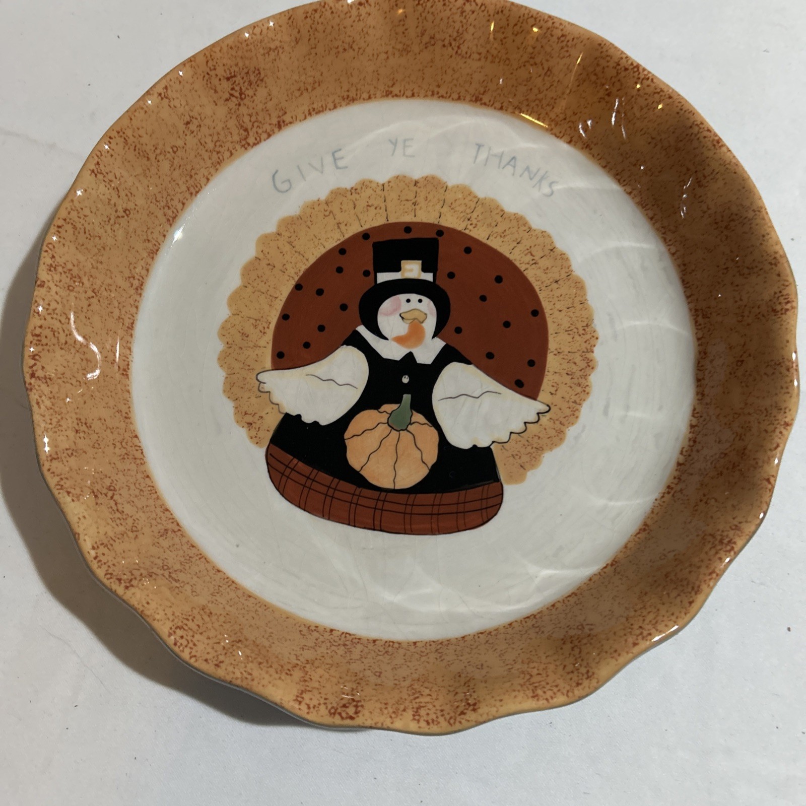 Midwest of Cannon Falls Jolly Follies Sandi Gore Evans Pie Dish
