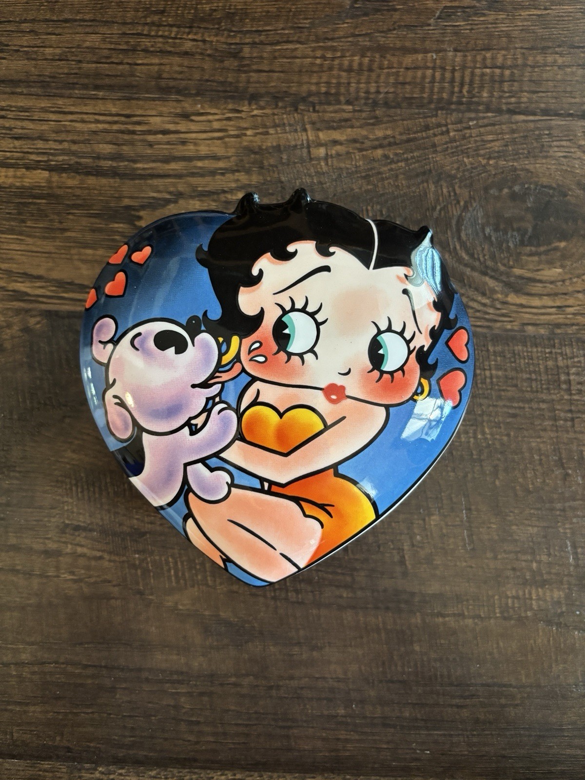 Vintage 1993 Betty Boop Musical Jewelry Box Glass MGM Grand