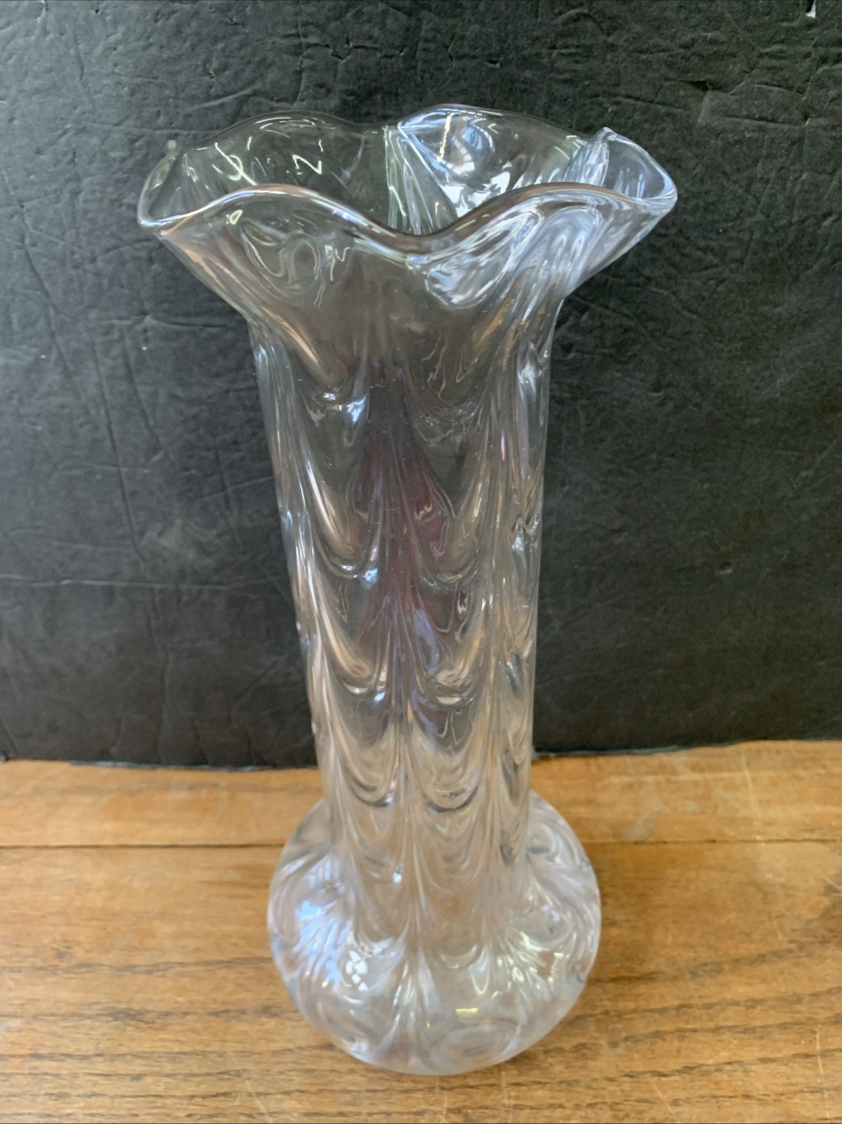 Rare Fostoria Vintage Loop optic glass stretch Flower vase 1924-1926 #1120 Rare Fostoria Vintage Loop optic glass stretch Flower vase 1924-1926 #1120