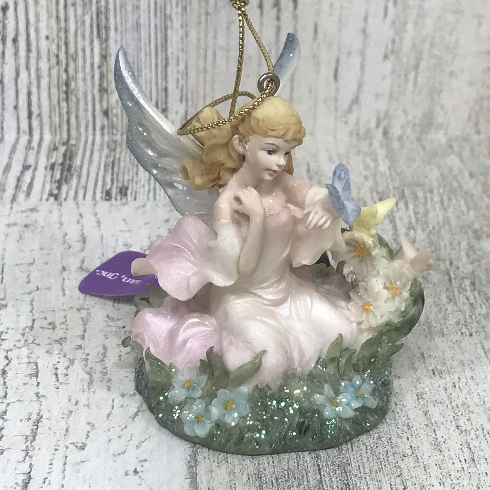 VTG Enchanted Garden Fairy 2” Christmas Ornament - 2002 Roman Inc #49527 - NEW