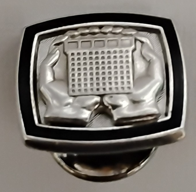 Vintage Allstate Insurance Good hands OTO Sterling Silver Pin