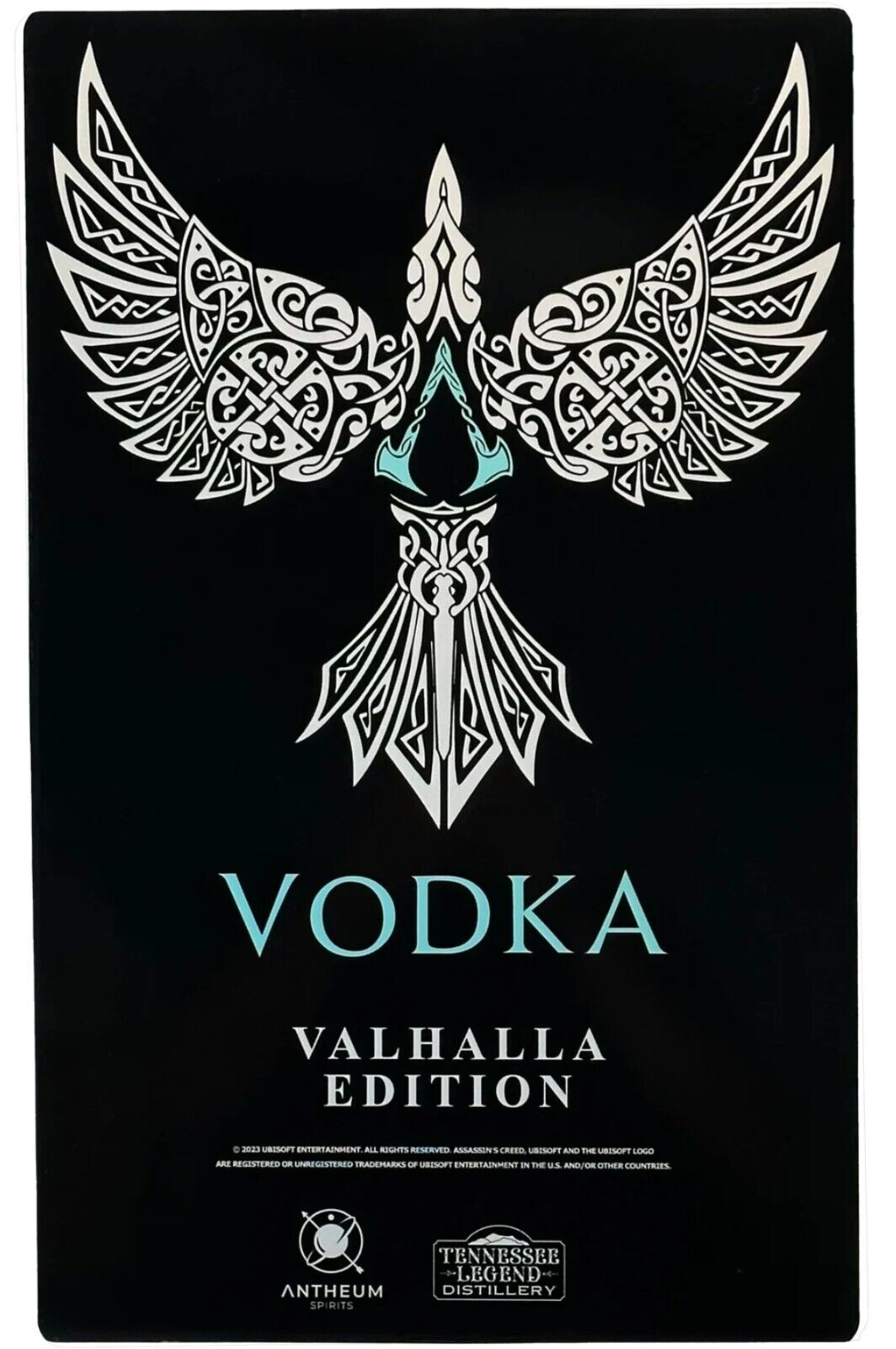 Antheum Spirits Assassins Creed Valhalla Edition Odin\'s Raven Vodka Metal Sign