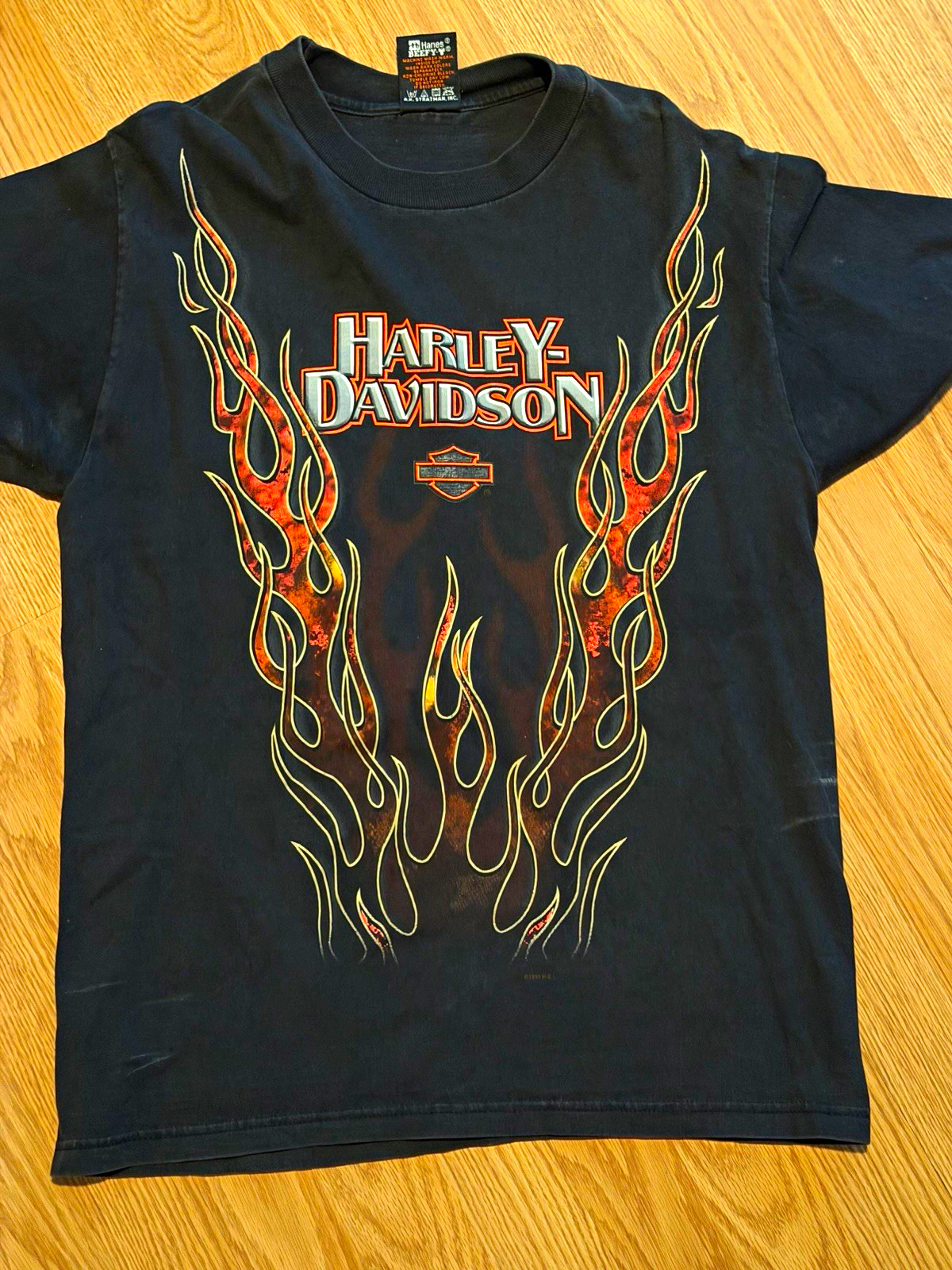 RARE Harley-Davidson Gainesville FL Black FLAME Graphic T-Shirt, Size M RARE Harley-Davidson Gainesville FL Black FLAME Graphic T-Shirt, Size M