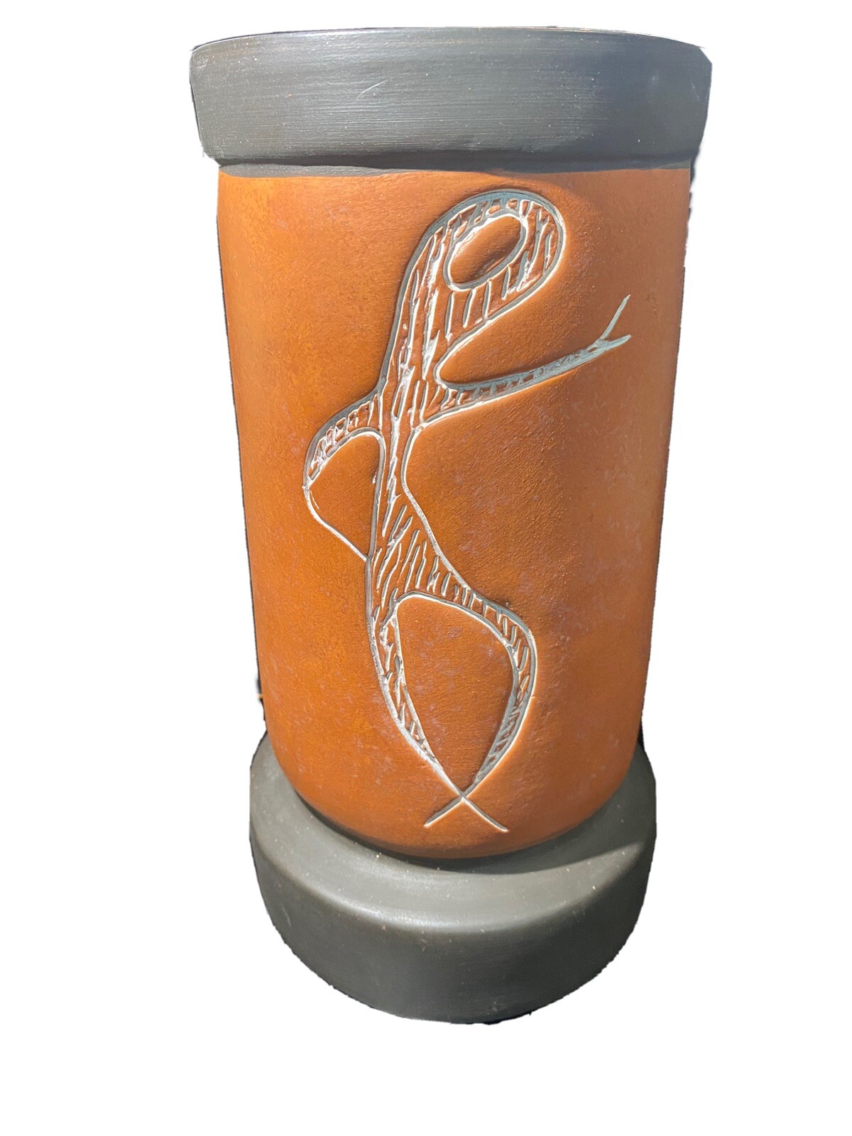 Leopoldo de Mexico Mid Century Mexican Sgrafitto Pottery Vase Leopoldo de Mexico Mid Century Mexican Sgrafitto Pottery Vase